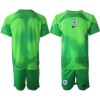 Conjunto (Camiseta+Pantalón Corto) Portero Inglaterra Mundial 2022 Verde - Niño